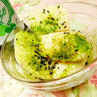 オオバコおから餅ｄｅ❤青海苔山葵の中華ドレ❤